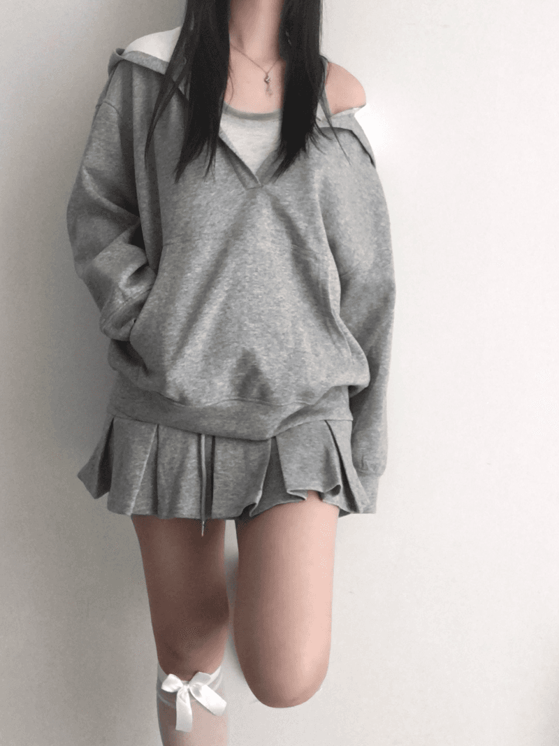 basic hoodie three-piece [gray]