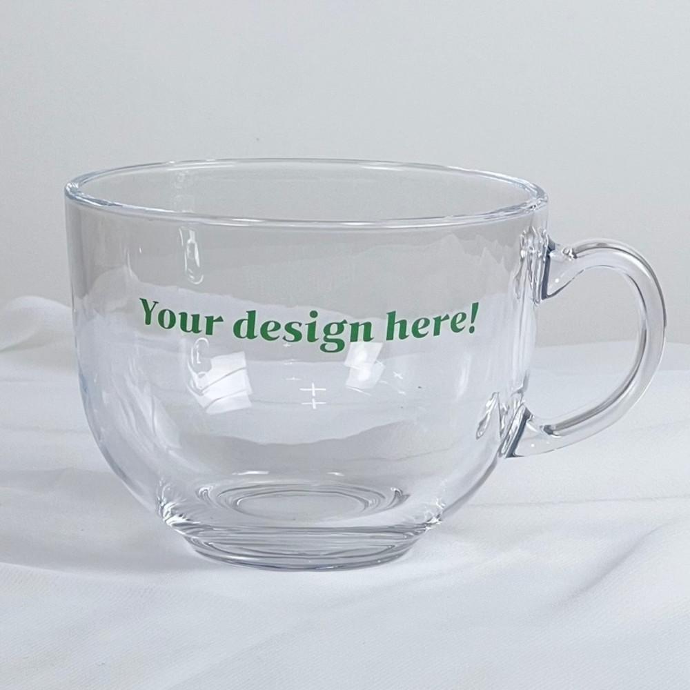 유리 시리얼볼 주문제작 인쇄 카페 굿즈 집들이 430ml