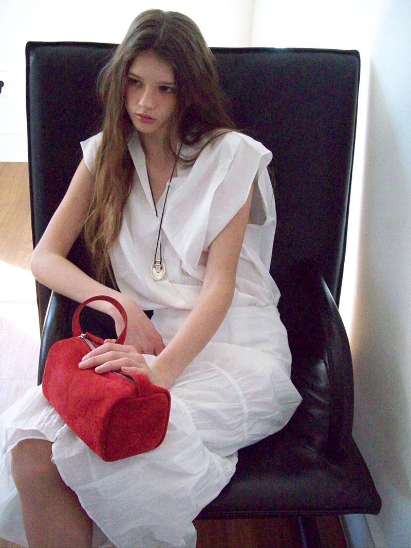 Adnan Bag Nubuck Ruby