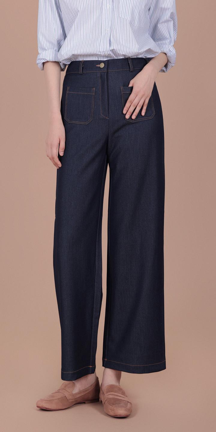 [얼리버드 20%][WW MADE][웰메이드] 완벽핏 앞포켓 텐셀 와이드슬랙스 (뒷밴드)