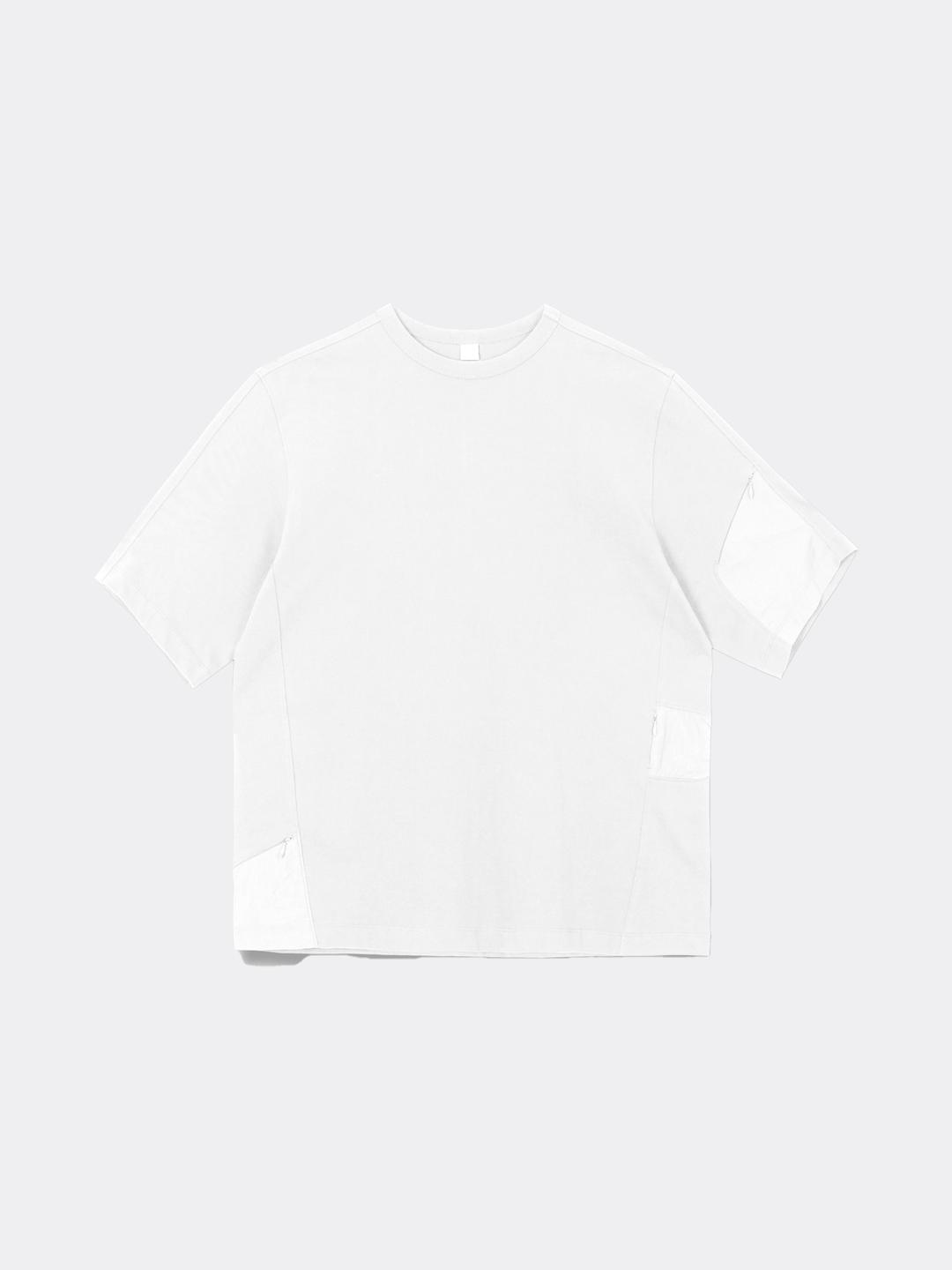 EE NYLON POCKET 1/2 T-SHIRT-WHITE