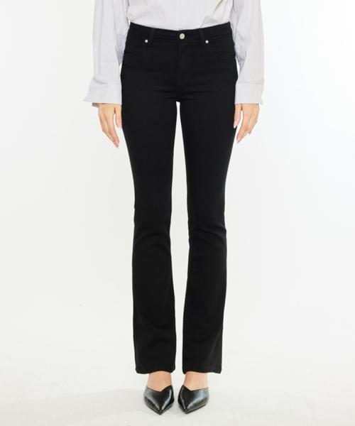 프리미어 하이웨이스트 블랙 부츠컷 페넬로페