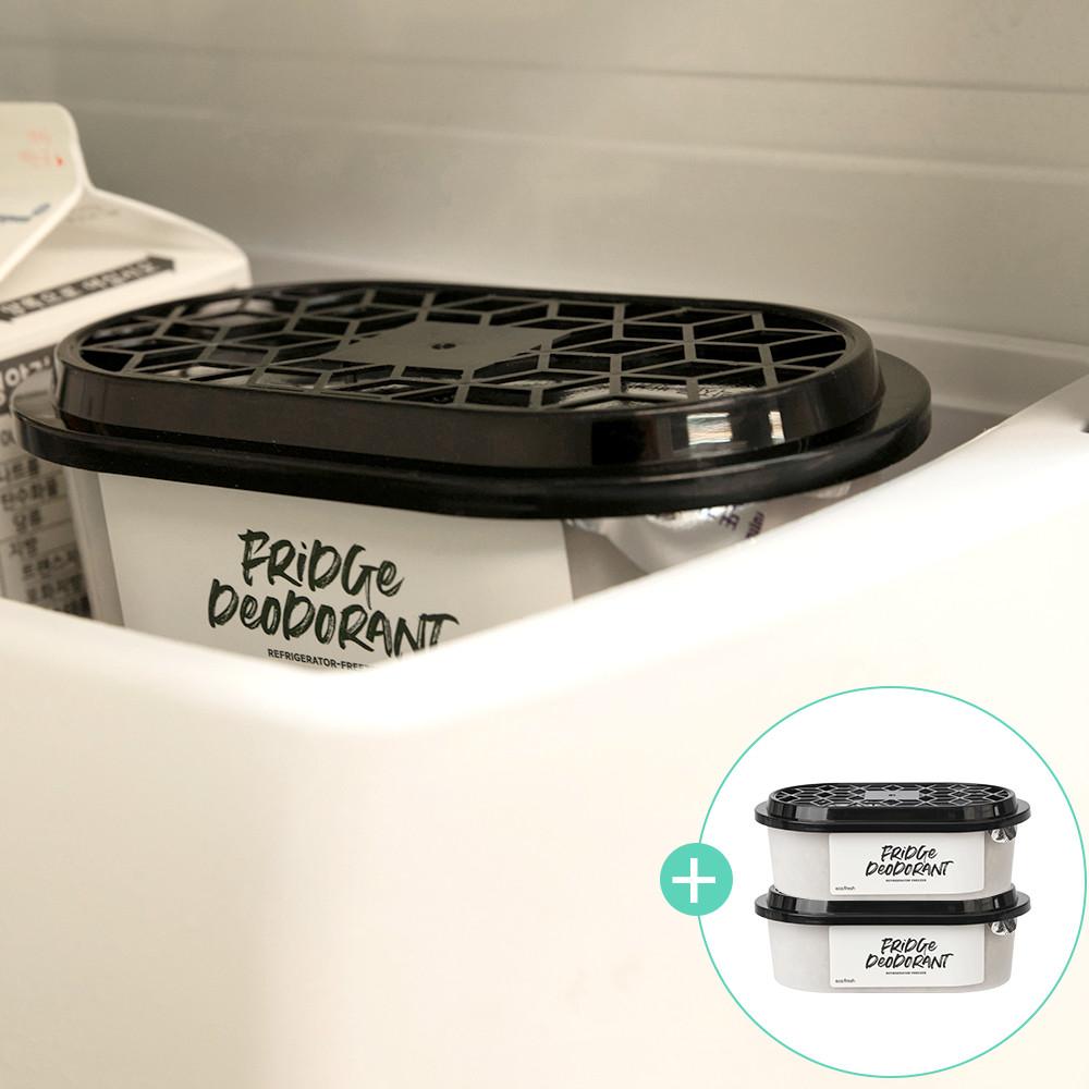 2+1 에코후레쉬 천연 냉장고 탈취제 총3개 냉장실 냉동실 겸용 탈취력 냄새 제거제