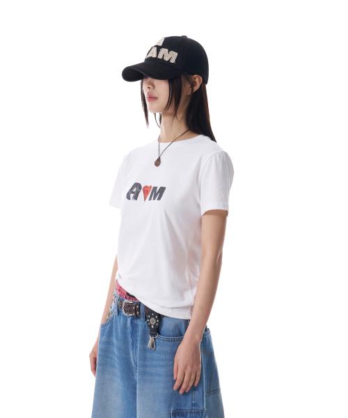 Heart AKM Half Top (White)