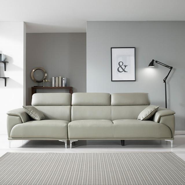 [오스본가구] 티파니 구스다운 헤드레스트 4인용 가죽소파