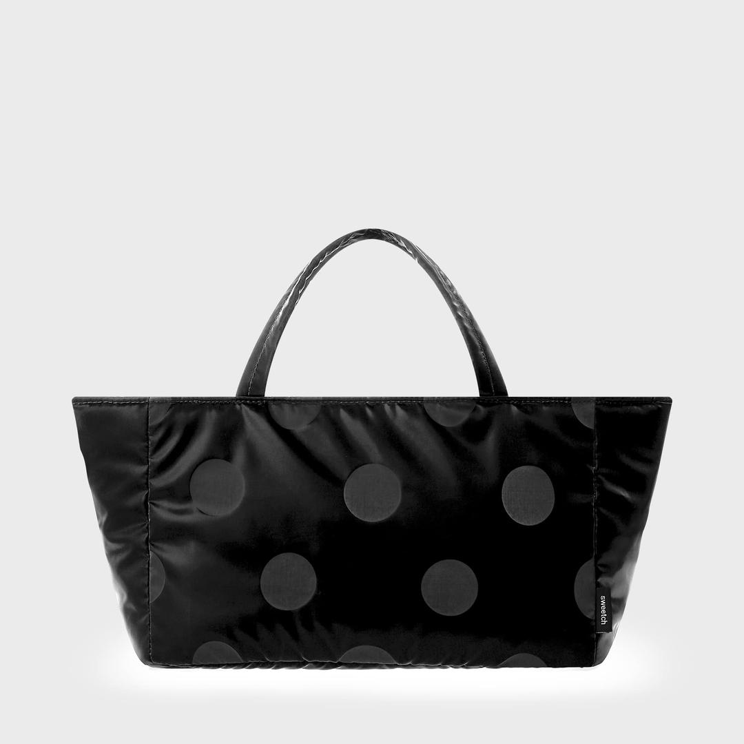 [ 예약배송 : 04. 30 ] BOAT TOTE BAG M Glossy Black Polka Dot
