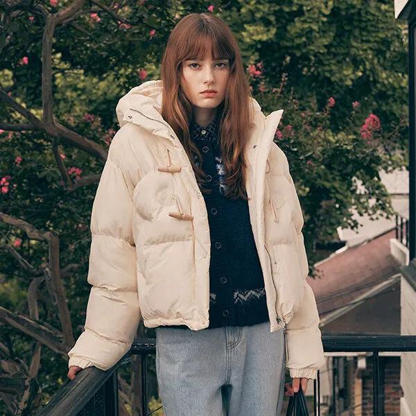 HOOD DUFFLE SHORT PADDING IVORY
