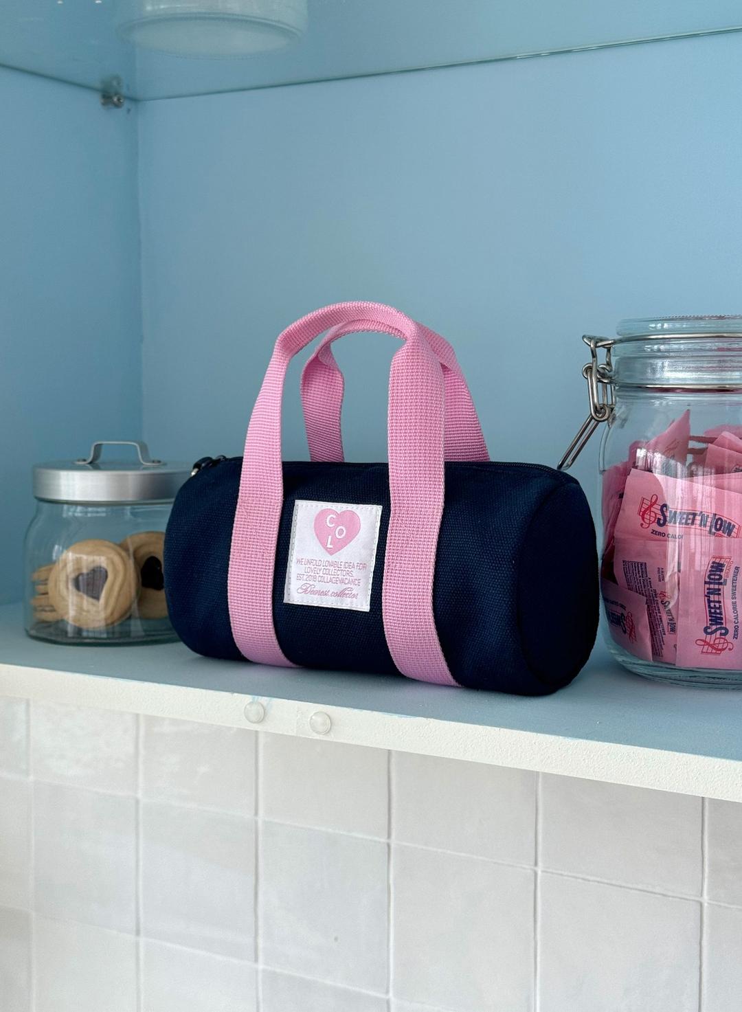 Heart Logo Duffle Pouch Mini Bag (Navy)