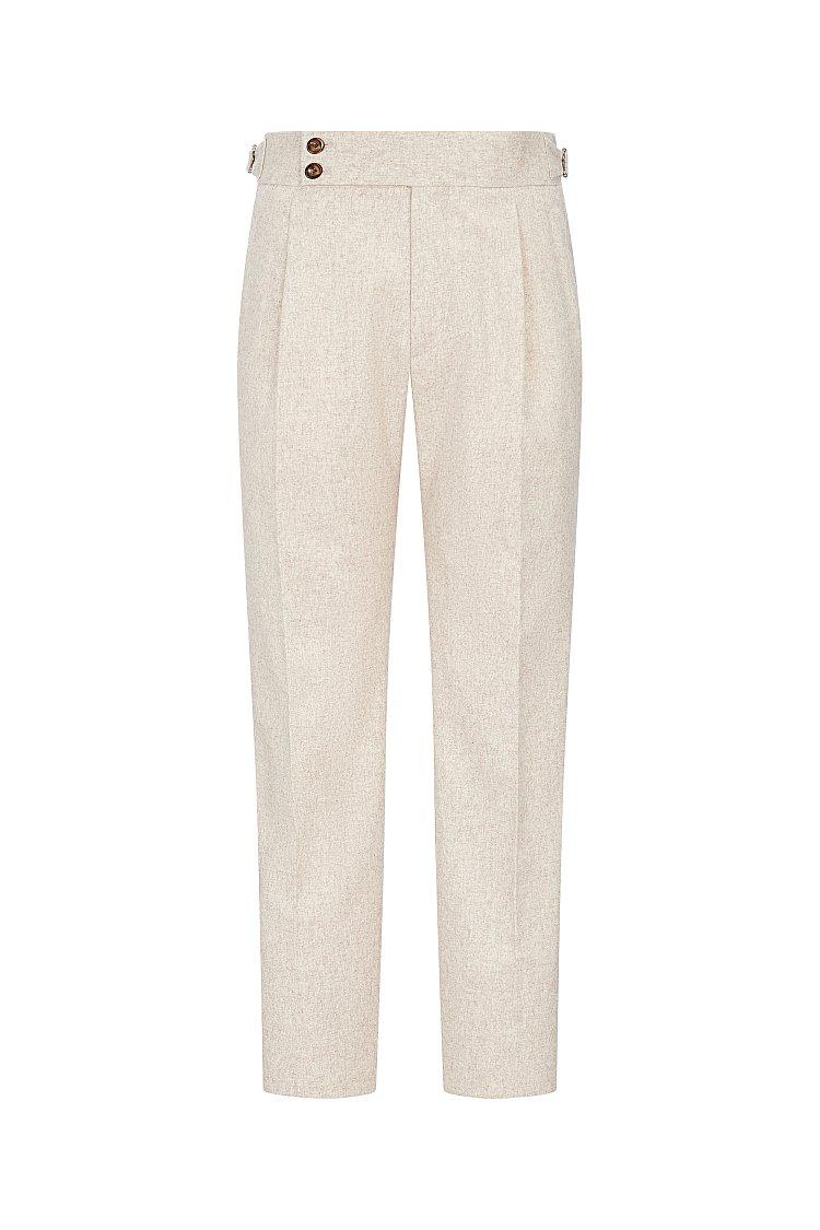 사이드 버클 울 블렌드 팬츠