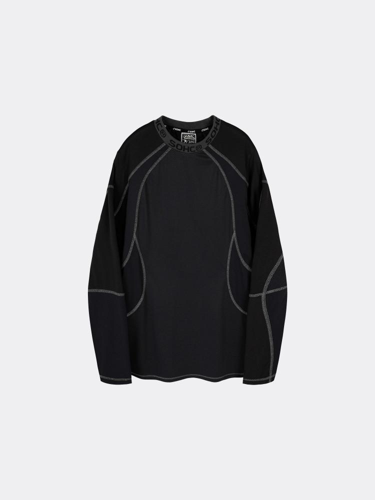 SOHC FUNCTIONAL 3-STAGE VENTILATION SYSTEM LONG SLEEVES-BLACK