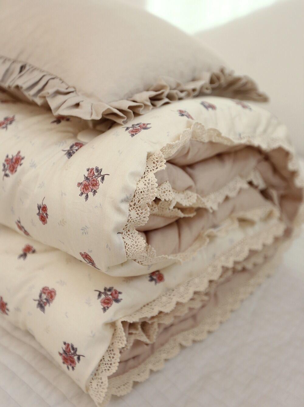 빈티지 로즈베일리 쁘띠토숀 모달차렵이불 SS/QK