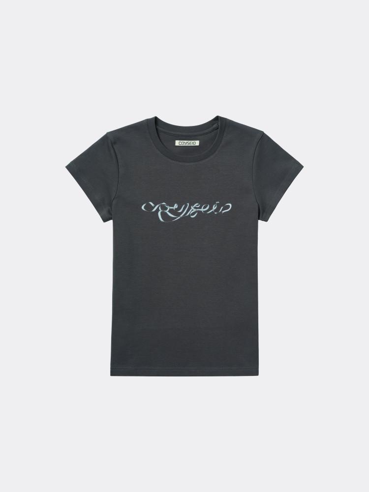 코이세이오 COYSEIO RIBBON SIDE STRAP T SHIRTS-GREY