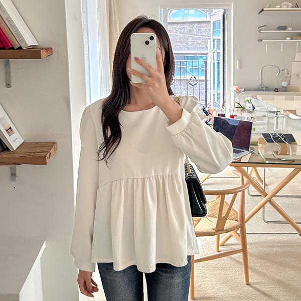 [제작/빅사이즈]이블렛 바란타 퍼프 프릴 블라우스 제이스타일