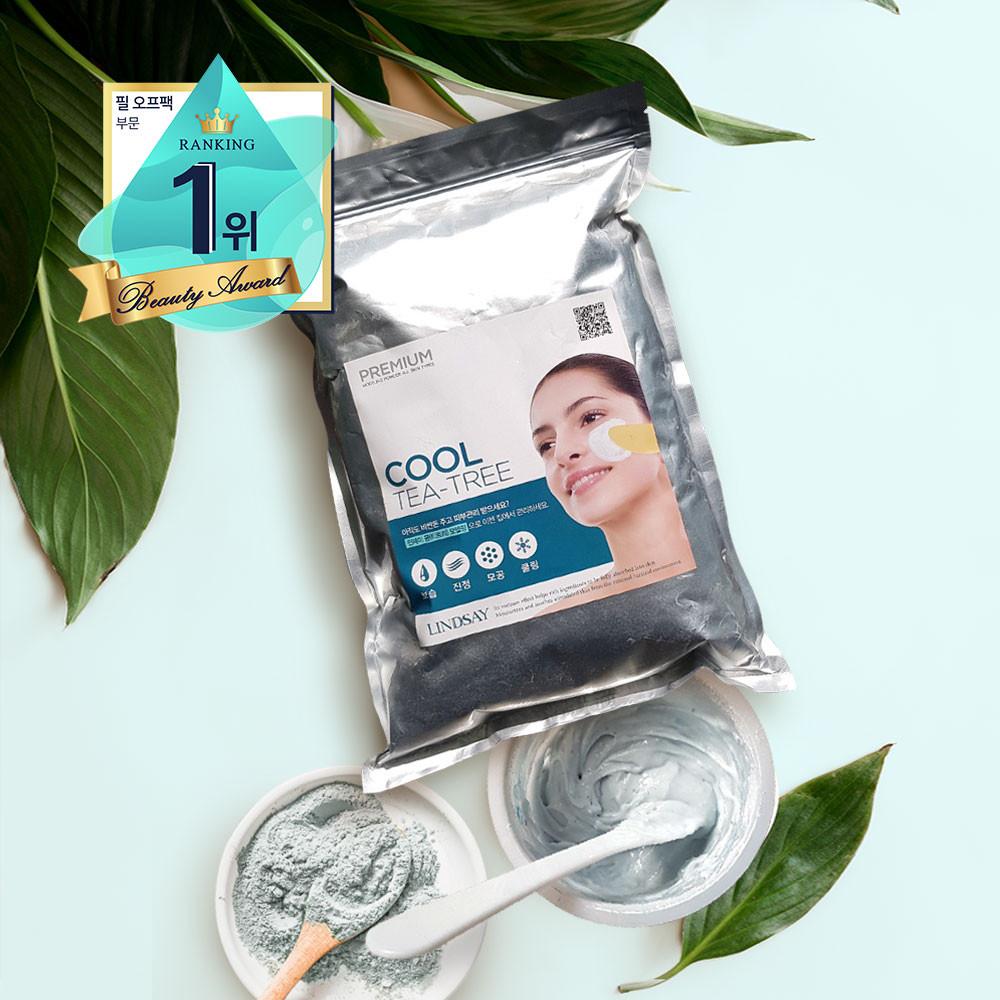 [린제이] 쿨(티트리) 모델링팩 1kg (지퍼백 - 40회분) +팩도구세트