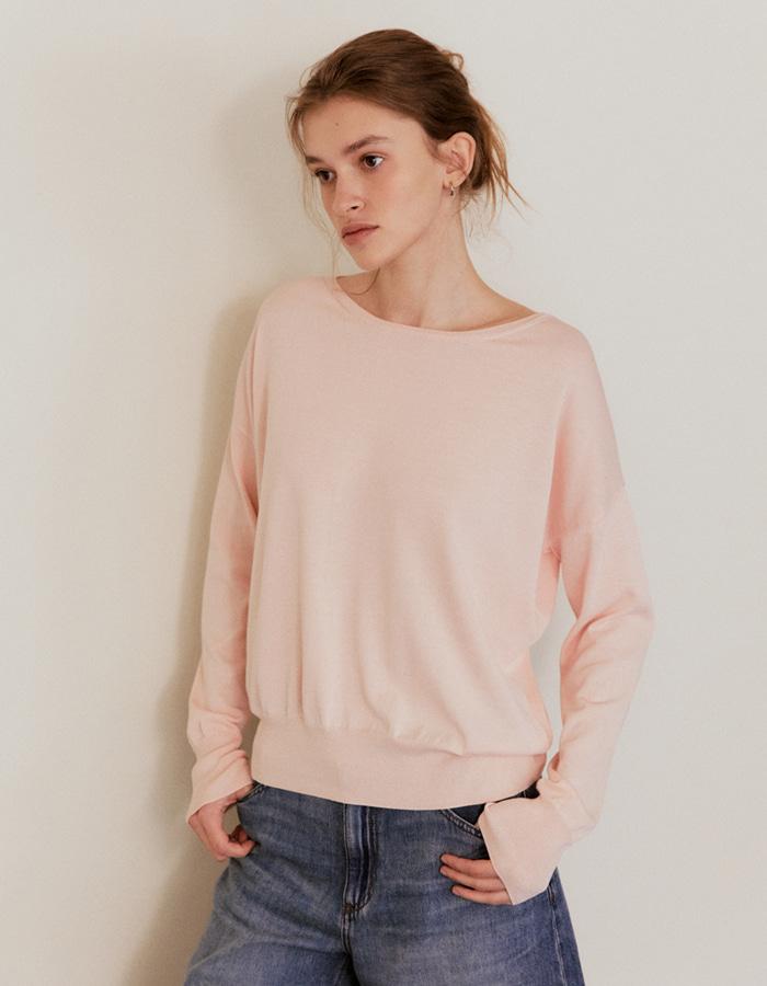 Silk Boat Neck (Pink)