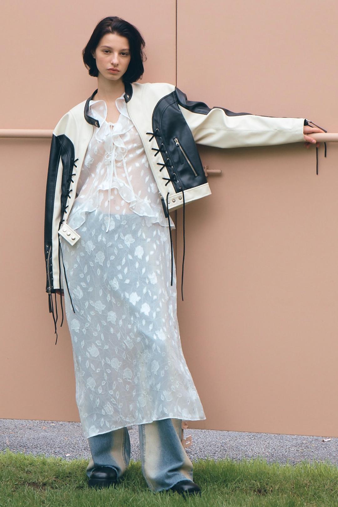 FAUX LEATHER OUTFIT BIKER JACKET