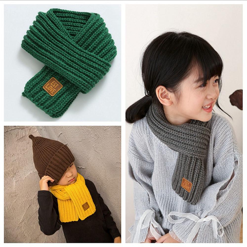 유아동 비비드 니트 머플러 목도리 10종