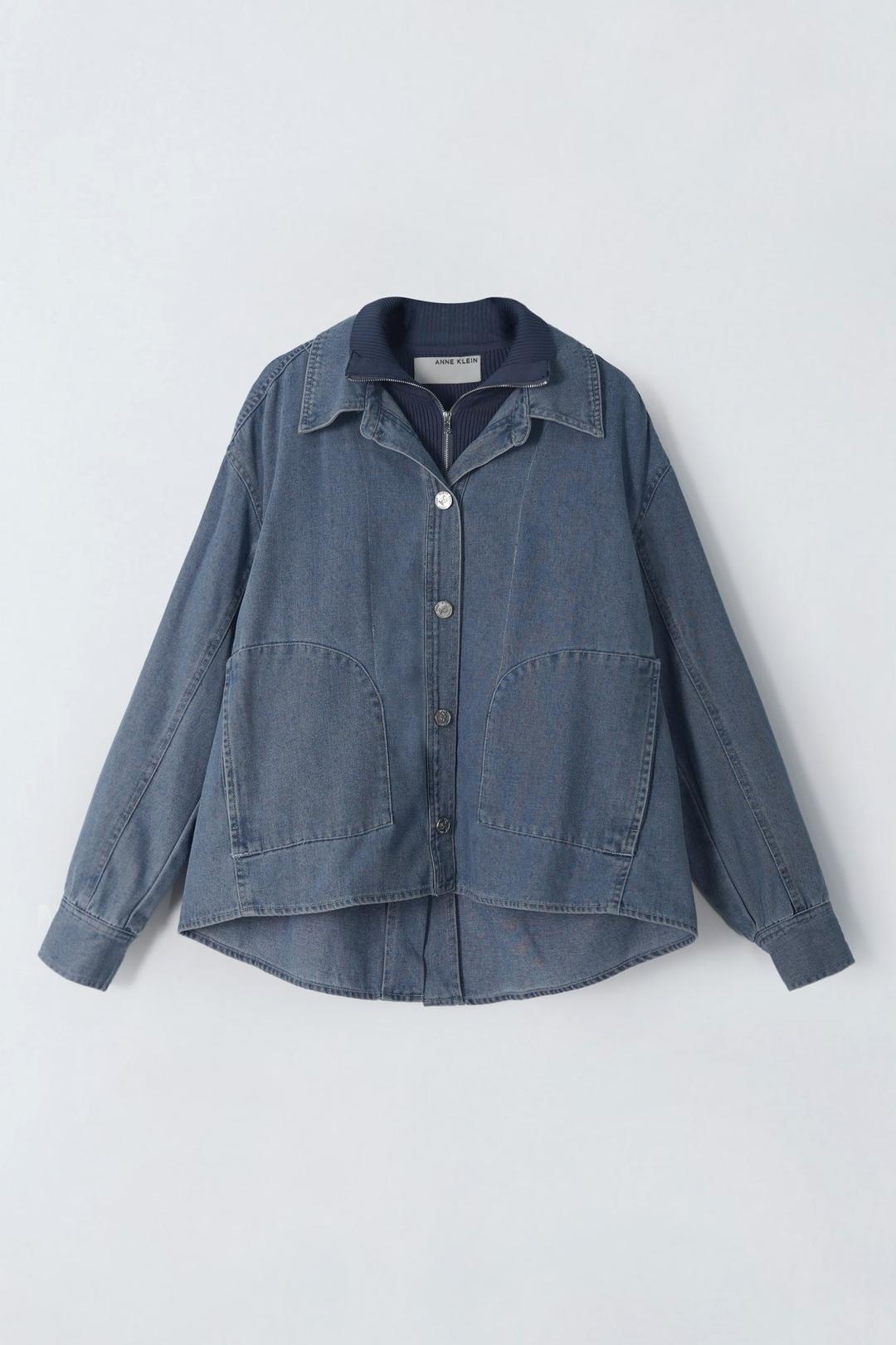 [앤클라인]니트배색 데님 자켓 S4GM05