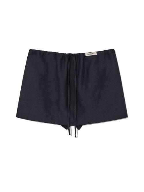 FLOW LINEN MINI SKIRT (NAVY)