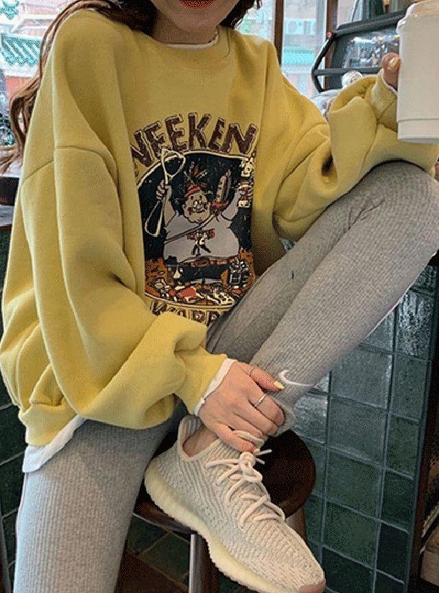 클리어 레이어드 루즈핏 맨투맨