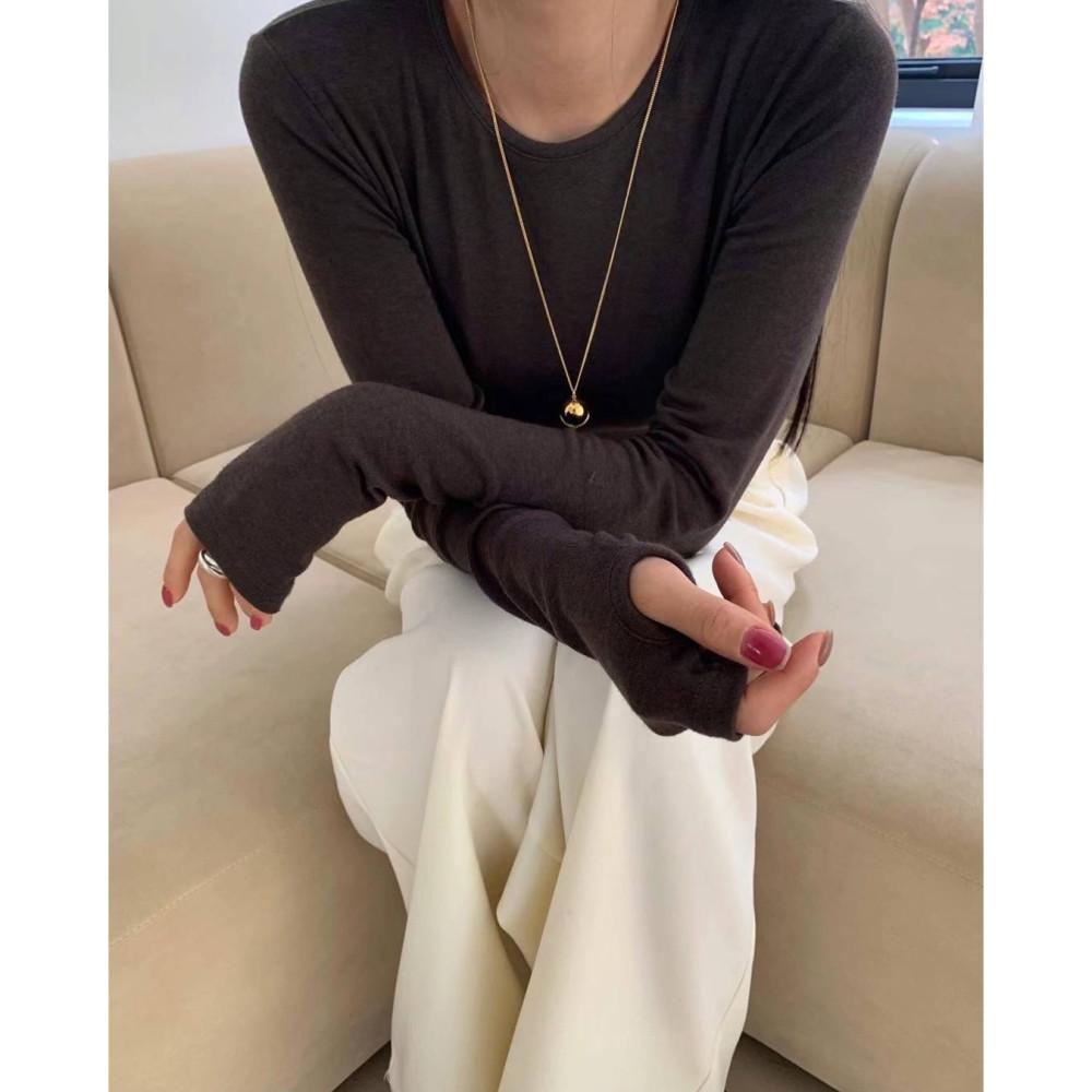 (일부 당일) hander 핸더 워머 긴팔 티셔츠 라운드 도톰 이너 t (5colors)