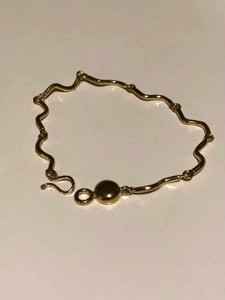 Vintage wave line bracelet