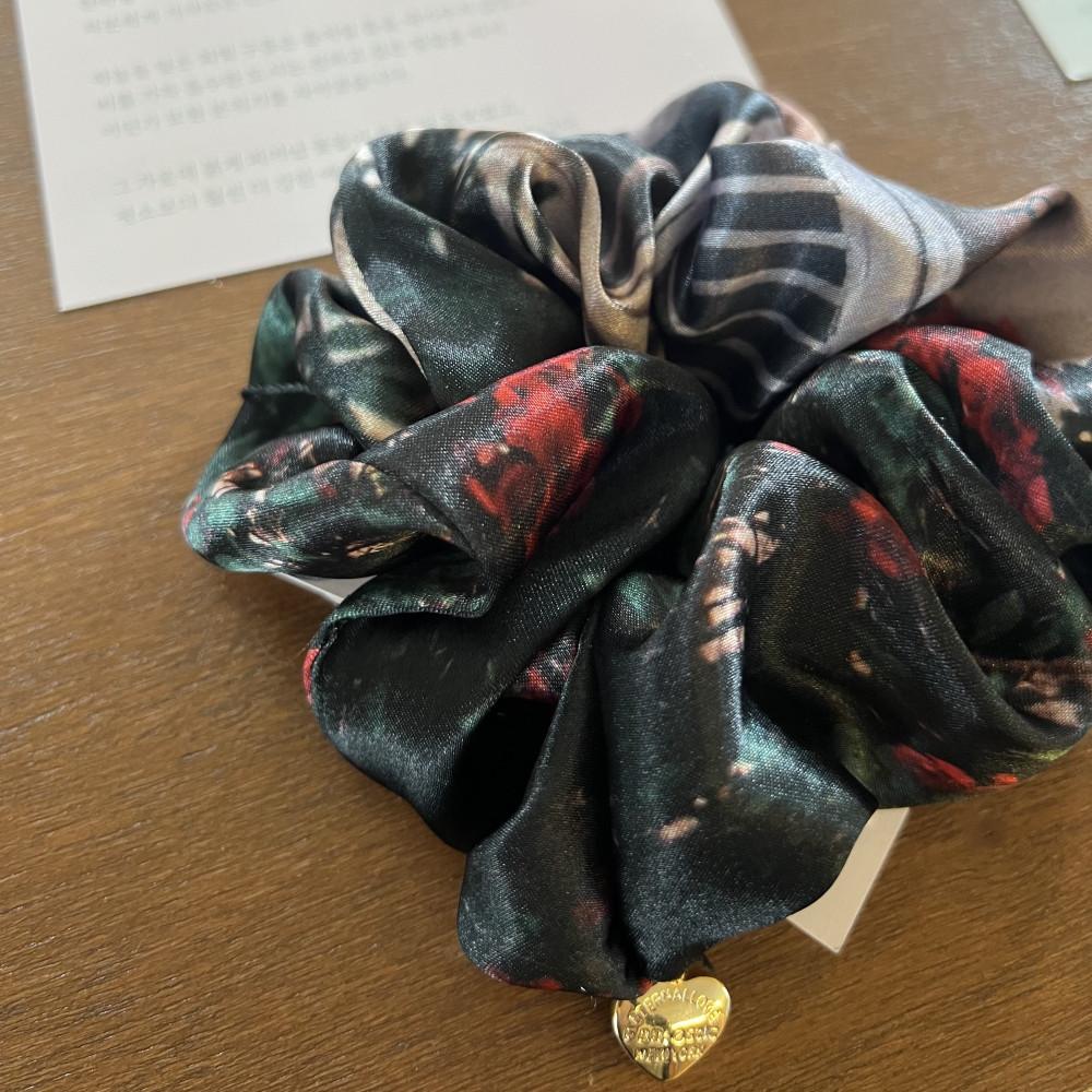 [노베지치에] Red Blossom 스크런치 / 머리끈 선물포장포함