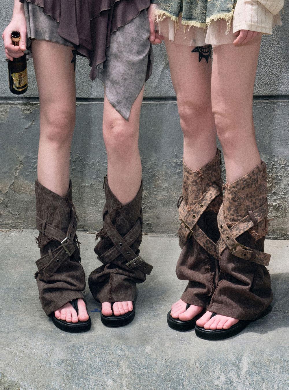 Belt Boots Leg Cover