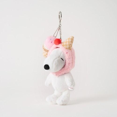 [7/2배송][peanuts] 16cm 스누피 딸기 아이스크림 인형 키링
