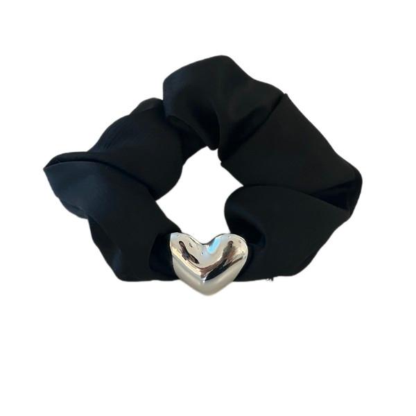 [viviflo select] heart scrunchie / 하트실버 스크런치