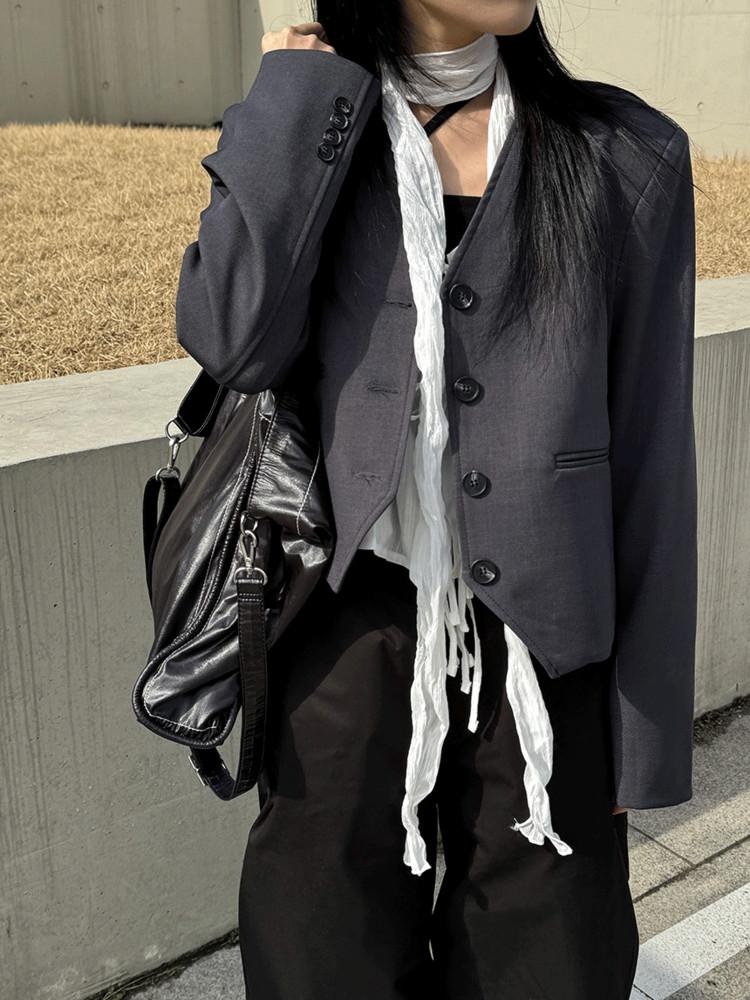 클린 논카라 브이 자켓 2color