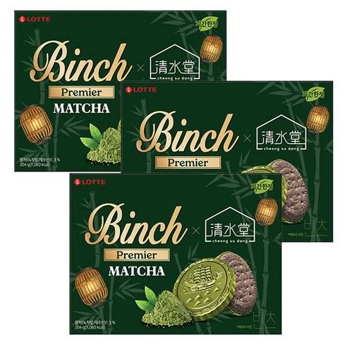 롯데 빈츠 말차, 204g, 3개