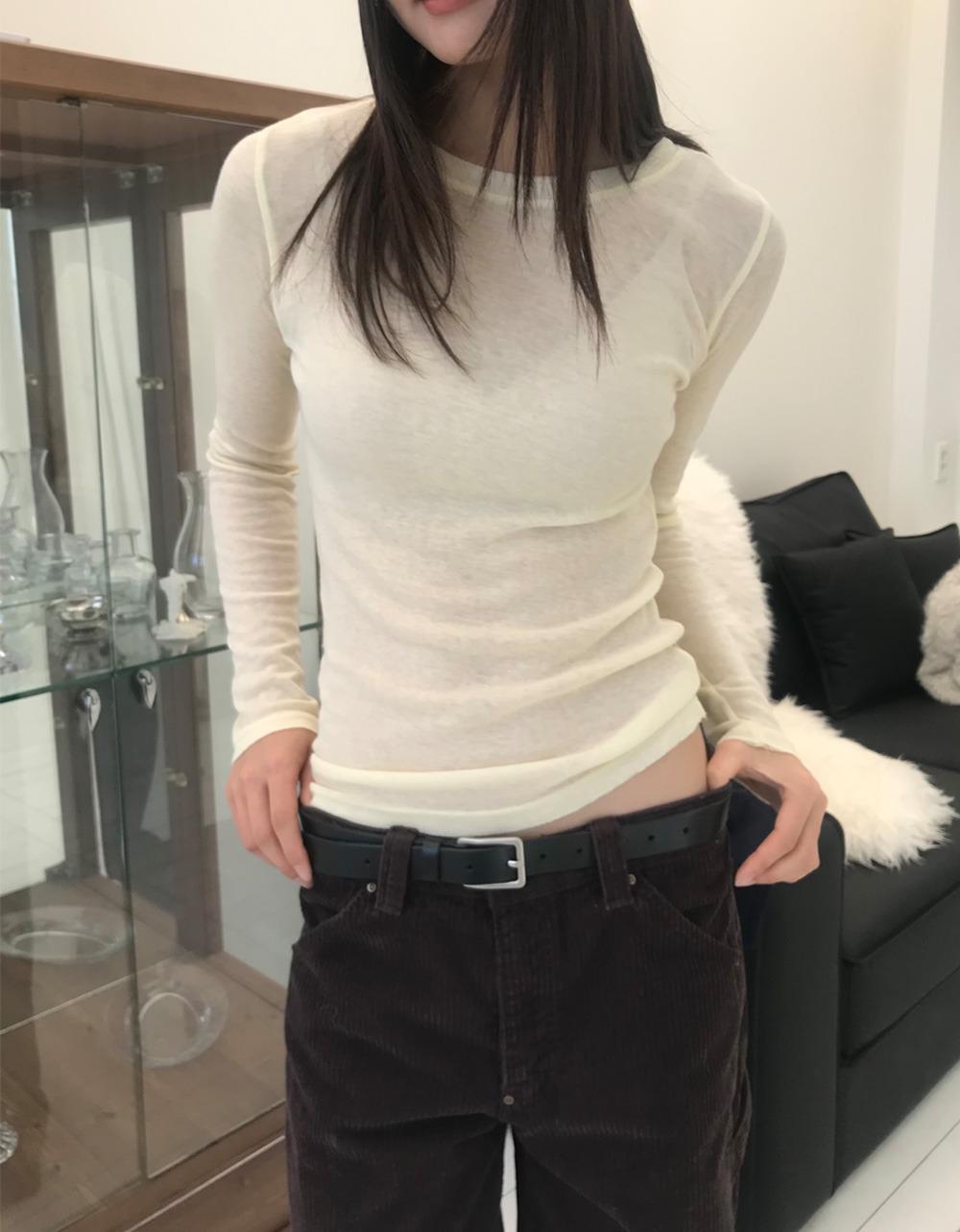 [브라운 당일]베이직 슬림 텐셀 TEE