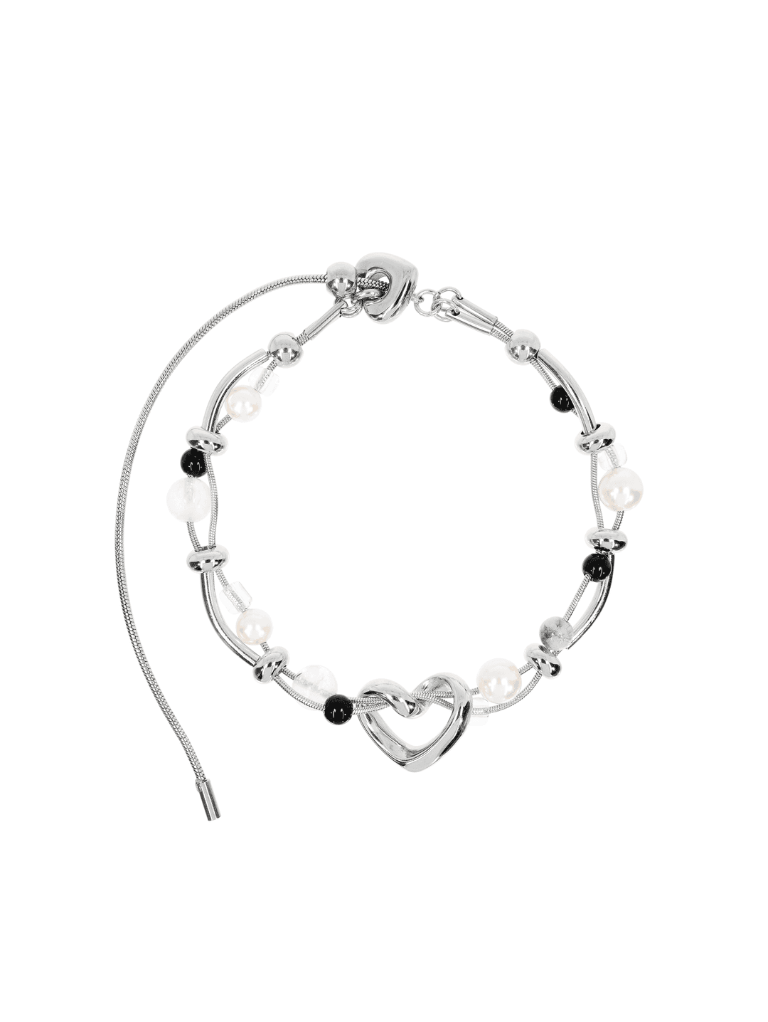 Dual Chain Heart Bracelet
