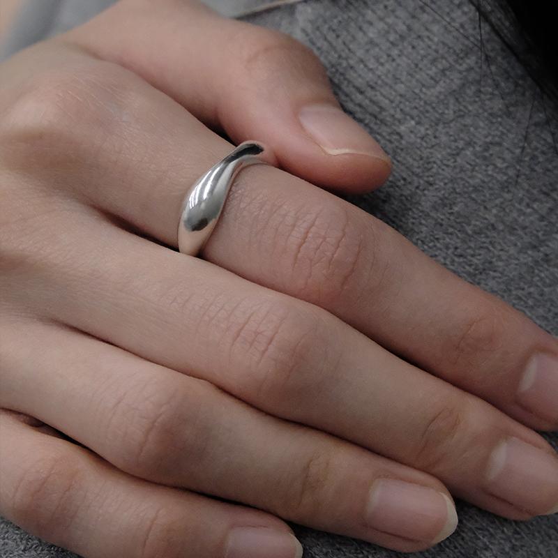 BOLD WAVE RING(SILVER)