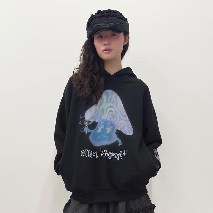 Glow Mushroom Hoodie [Black]
