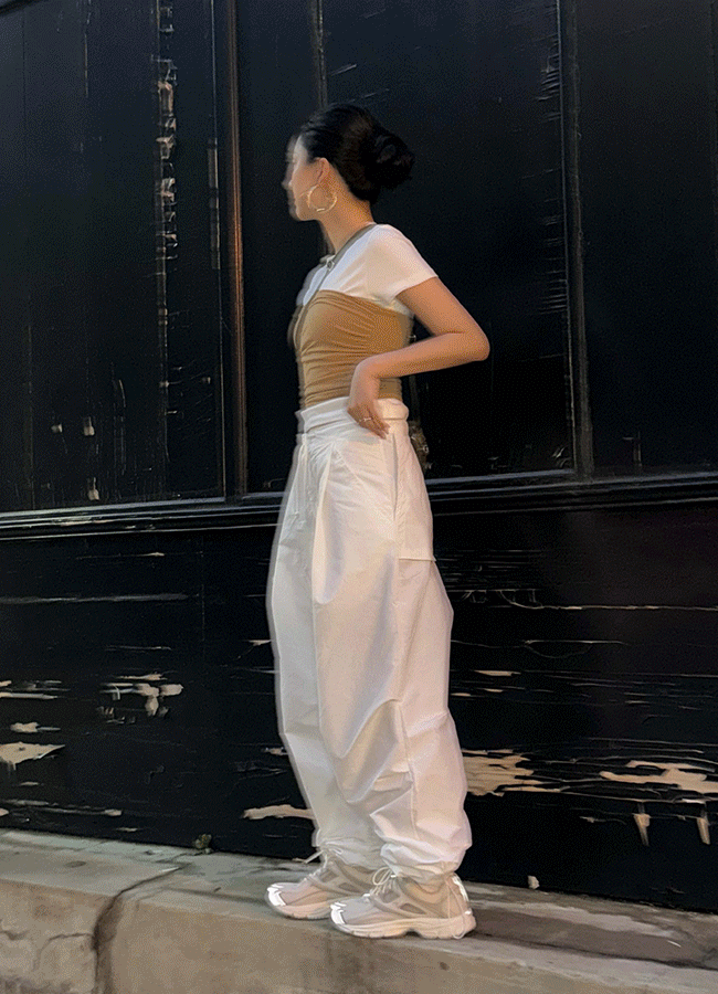 [와이드핏] Own parachute nylon pants (3color)