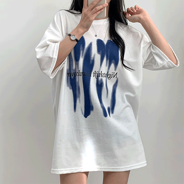 [❤️긴팔버전추가!/박시핏] 웨입 레터링 프린팅 빅 박시 루즈핏 롱 여름 티셔츠 2color