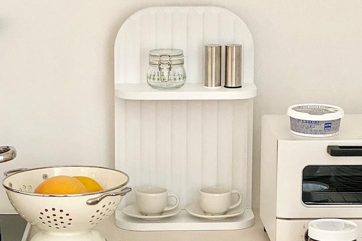 클로버 템바보드 미니 2단 라운드 소품 선반