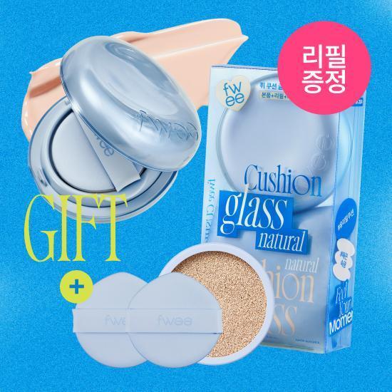 퓌 쿠션 글래스 내추럴 5컬러 기획(+리필파우치/퍼프2매)