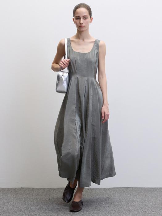 [1차 리오더][아뜰리에] 플레어 슬리브리스 드레스_라이트 그레이