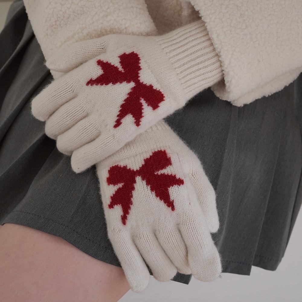 [우정 착용][29CM단독] Ribbon Wool Gloves (3 Colors)