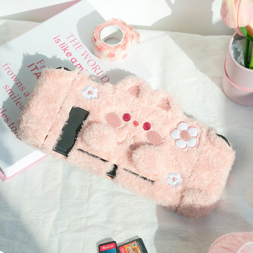 닌텐도 스위치 OLED 폼폼 피치래빗 풀케이스 커버