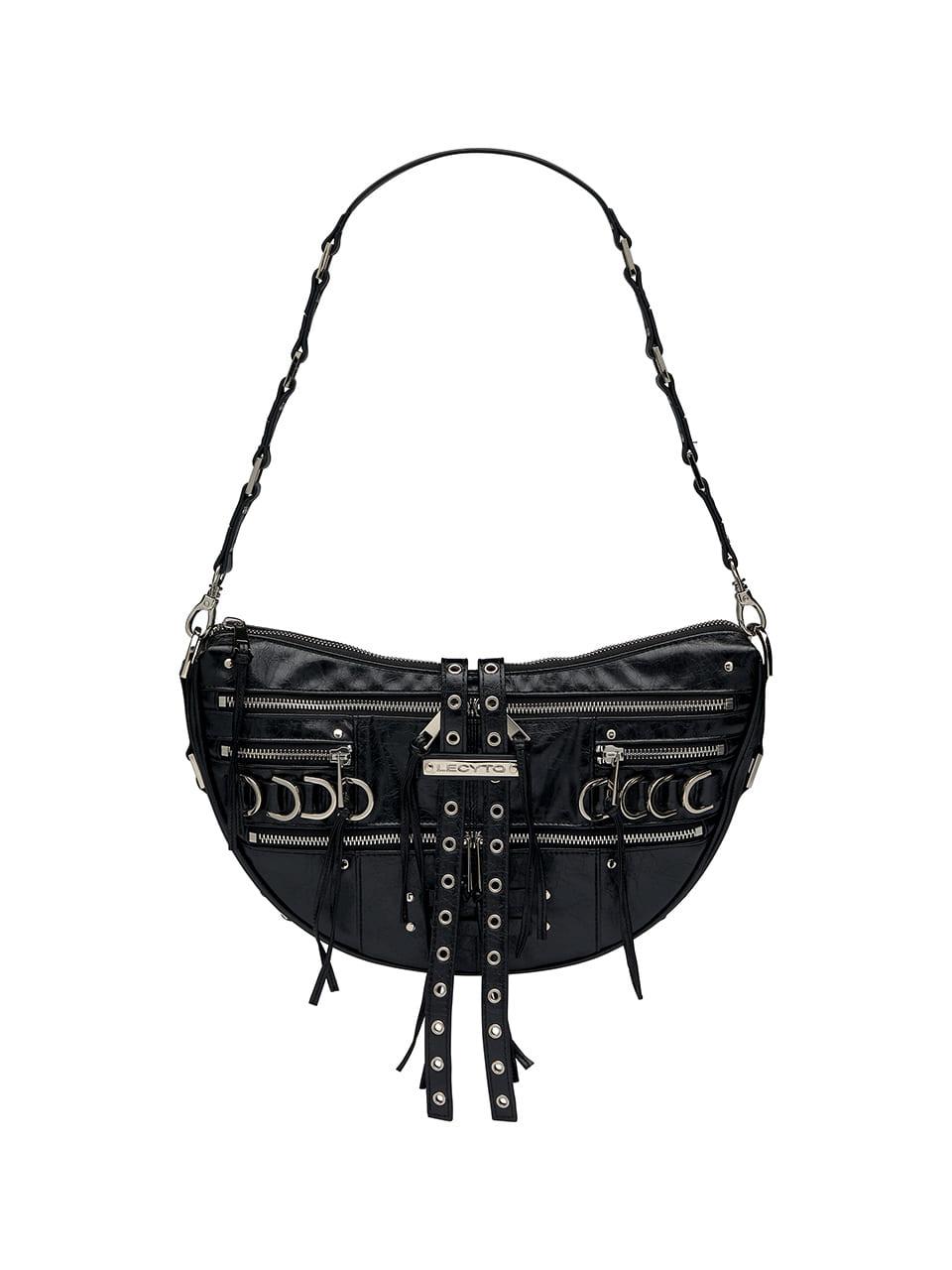 Tenacity Leather Shoulder Bag_[Black]