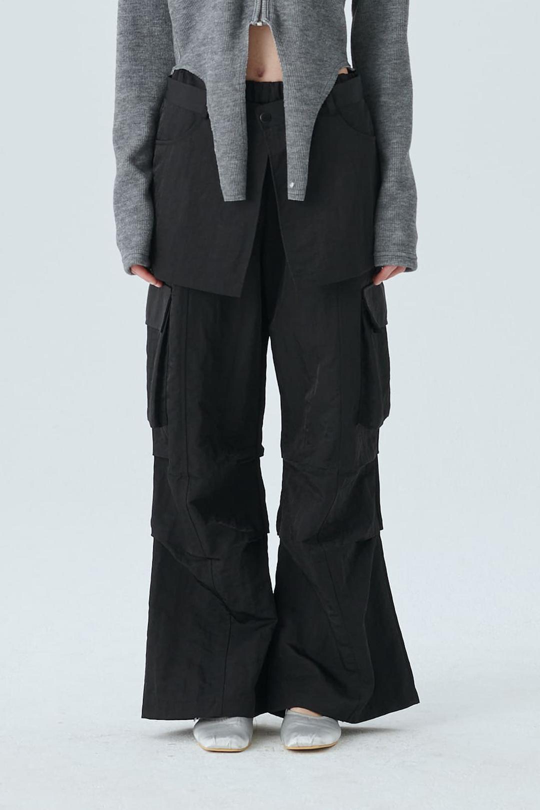 CARGO SKIRT PANTS / BLACK