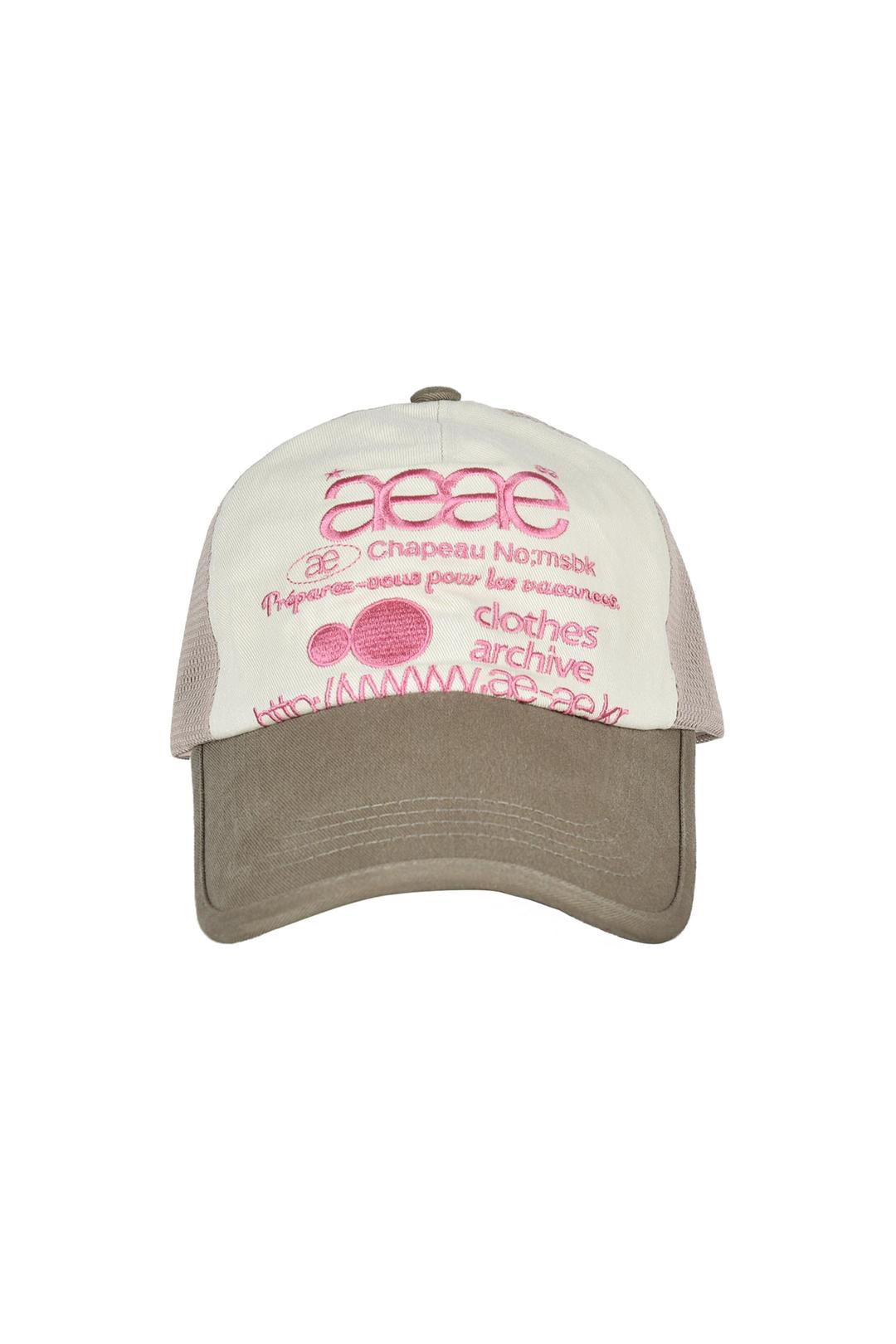 WEB LOGO MESH CAP(OLIVE/BEIGE)