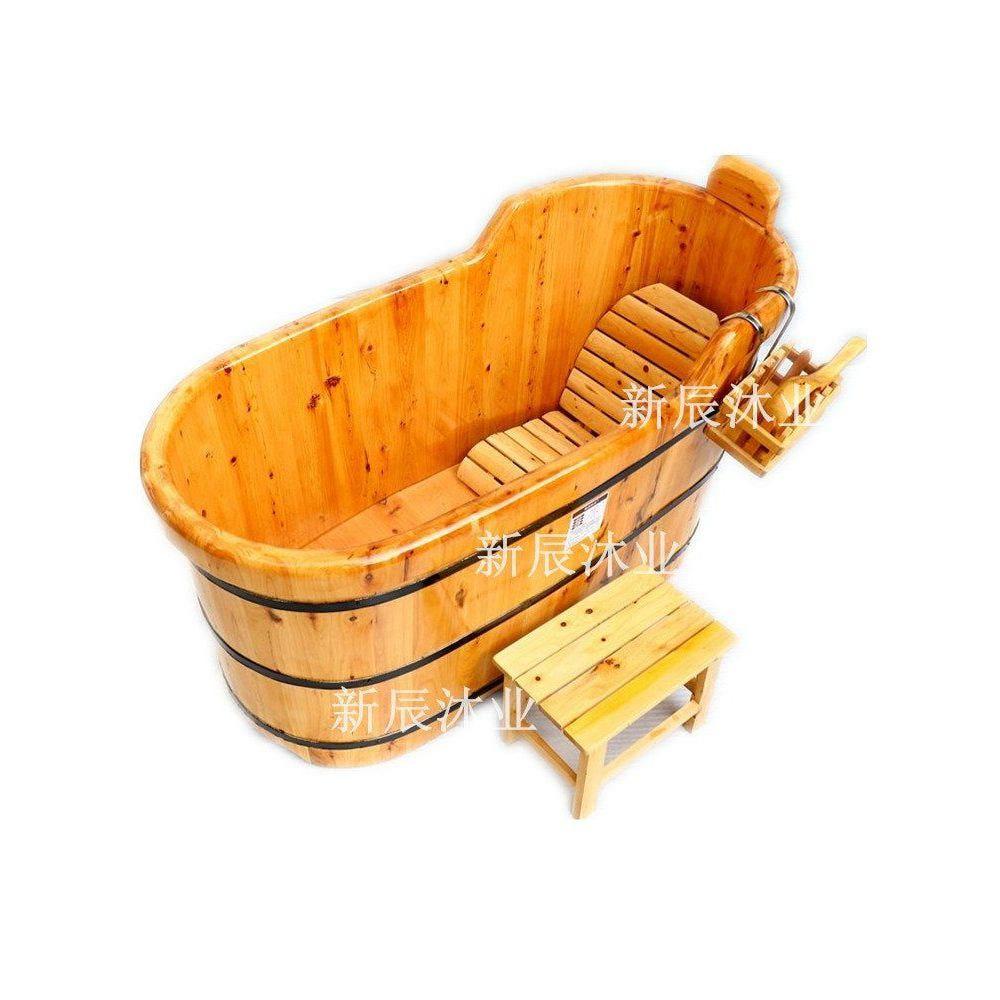 히노끼탕 자쿠지 목욕 전신 욕조 단단한 편백나무 핀란드식사우나 편백반신욕기 목욕통 가정용 약 1mx60cm 귀비 권장 신장 1.3m