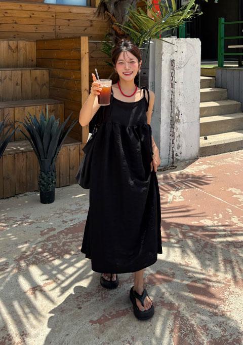 링클 캉캉 원피스(3color)롱,미디움