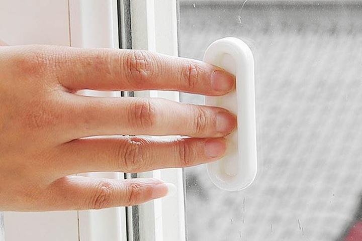 접착식 화이트 베란다 창문 서랍 손잡이 문고리 4p세트