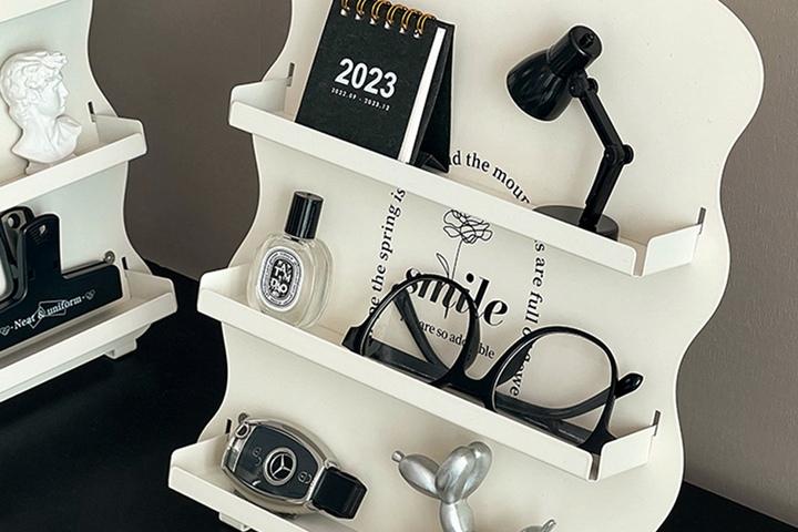 크림 토스트 미니 선반 철제 정리함 캡슐커피 진열장 소품정리